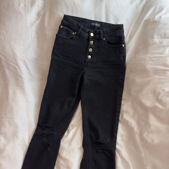 Retrofête Dax Mid Rise Pants Black Women’s Size 24 - Picture 3 of 7